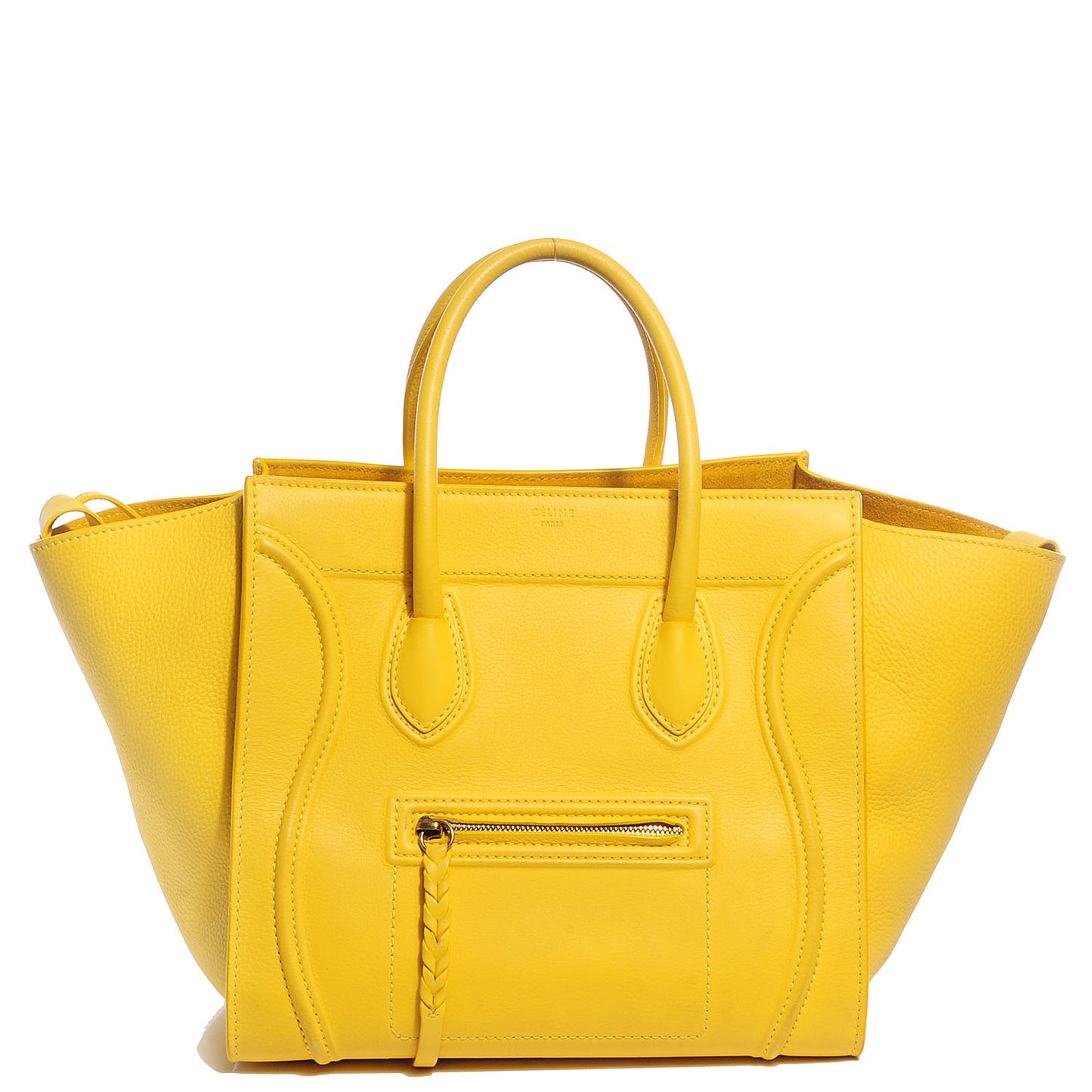 Supple Calfskin Medium Phantom Luggage Sun Yellow