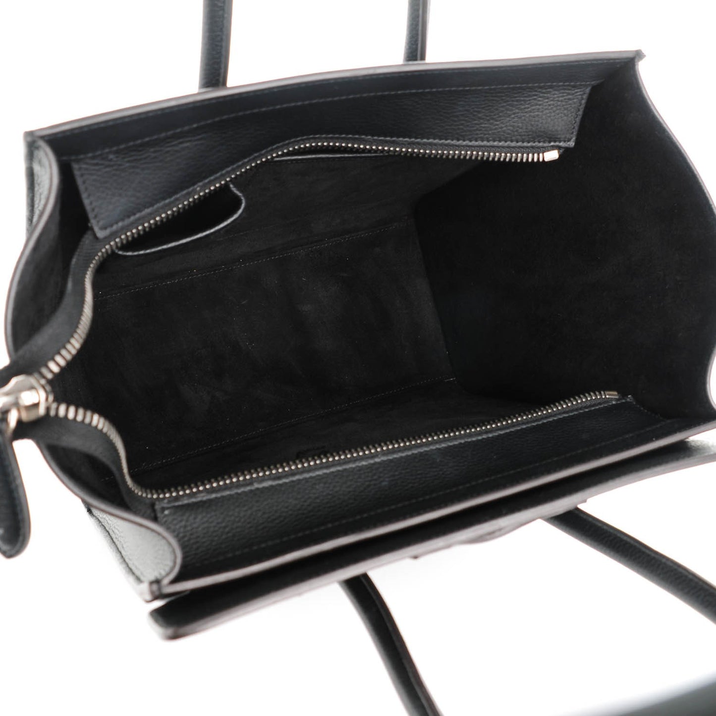 Drummed Calfskin Micro Luggage Black