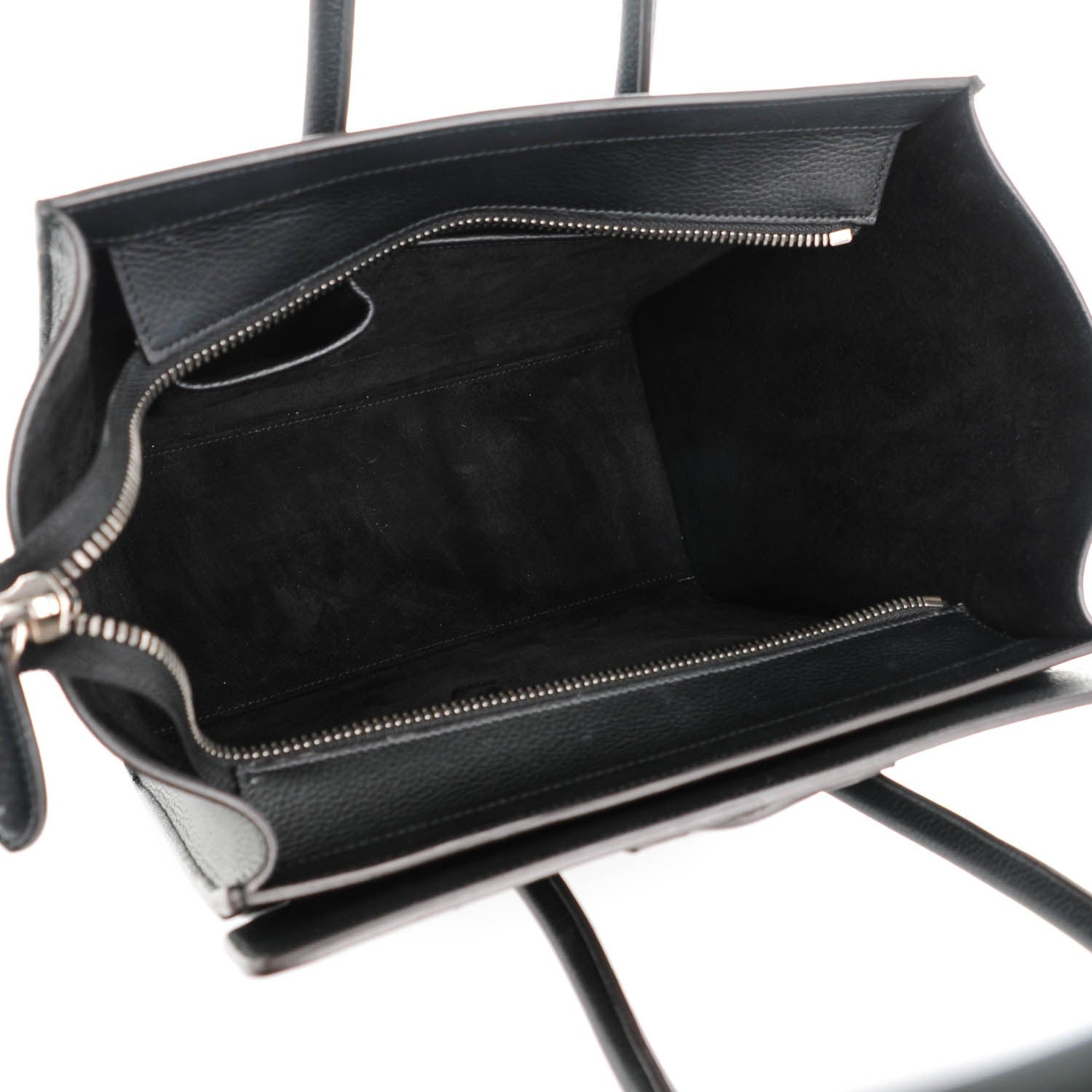 Celine Drummed Calfskin Micro Luggage Black 6 of 8