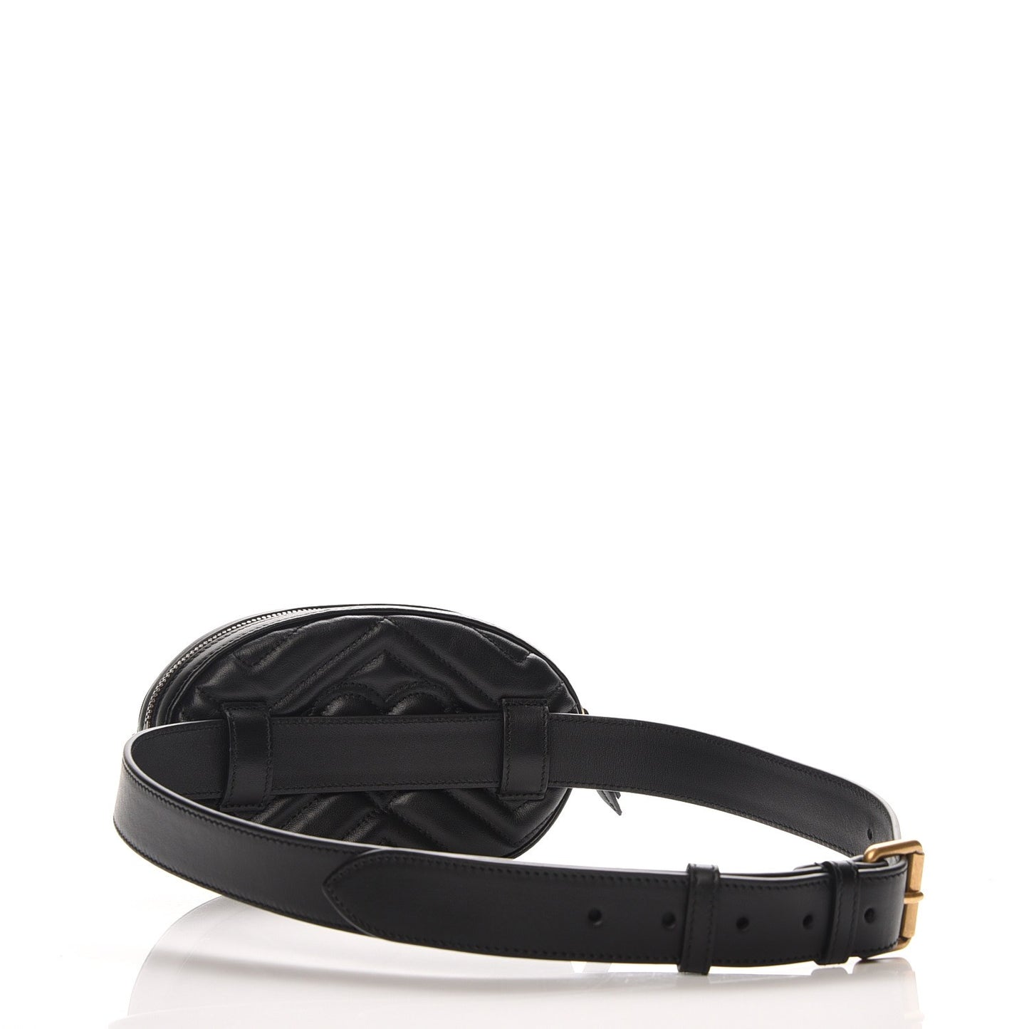 Calfskin Matelasse Animal Studs GG Marmont Belt Bag 85 34 Black