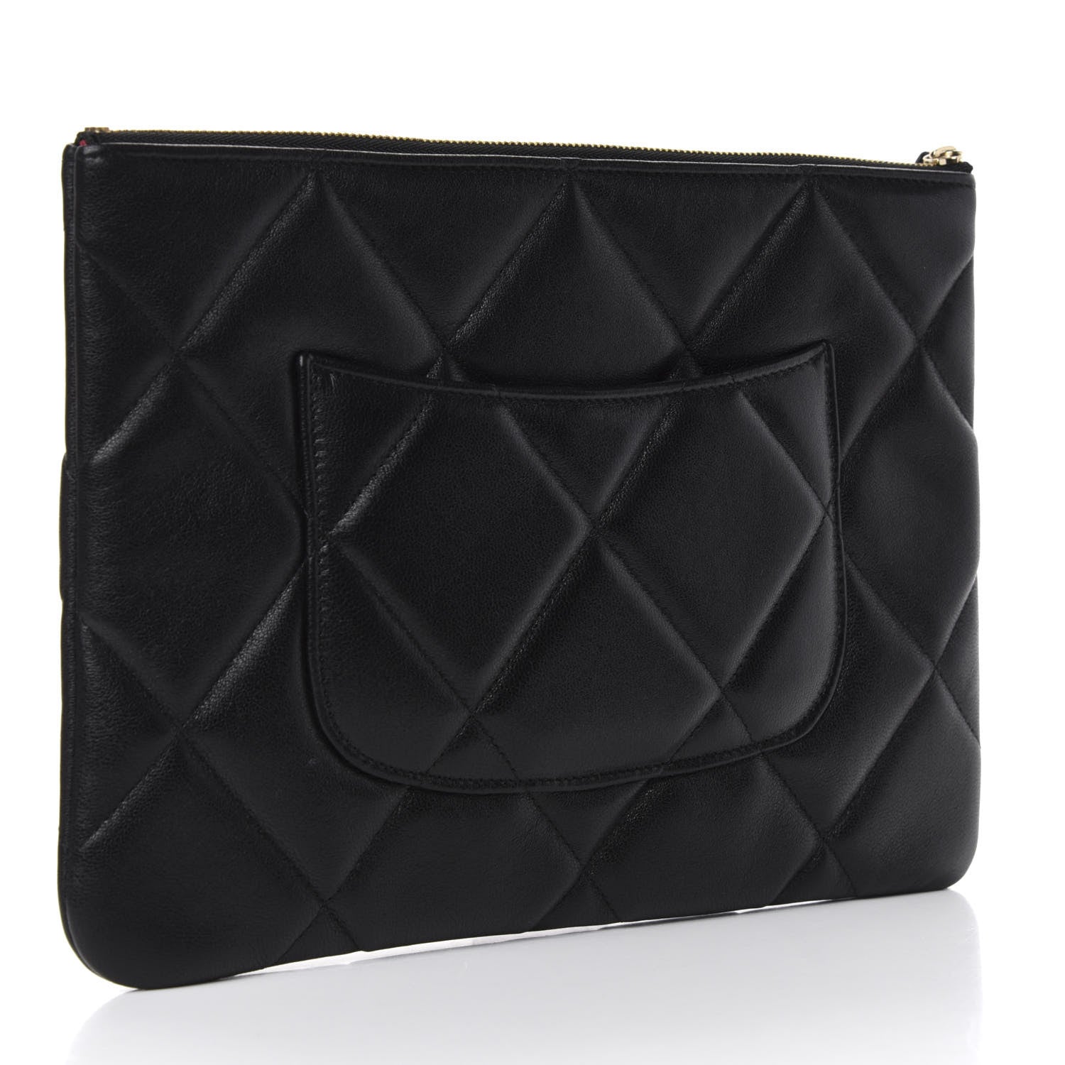 Chanel Goatskin Quilted Large 19 Cosmetic Case Black 3 of 8