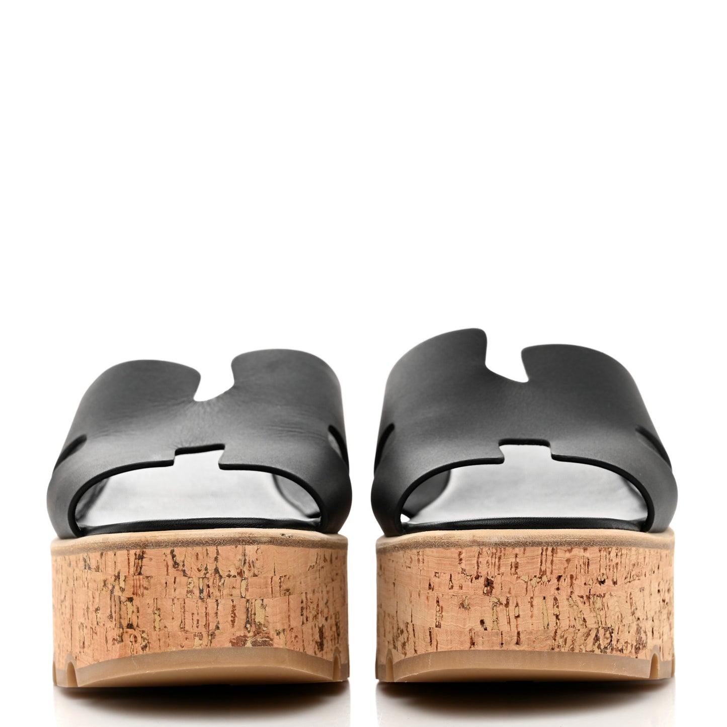 Calfskin Cork Eze 30 Sandals 41 Black