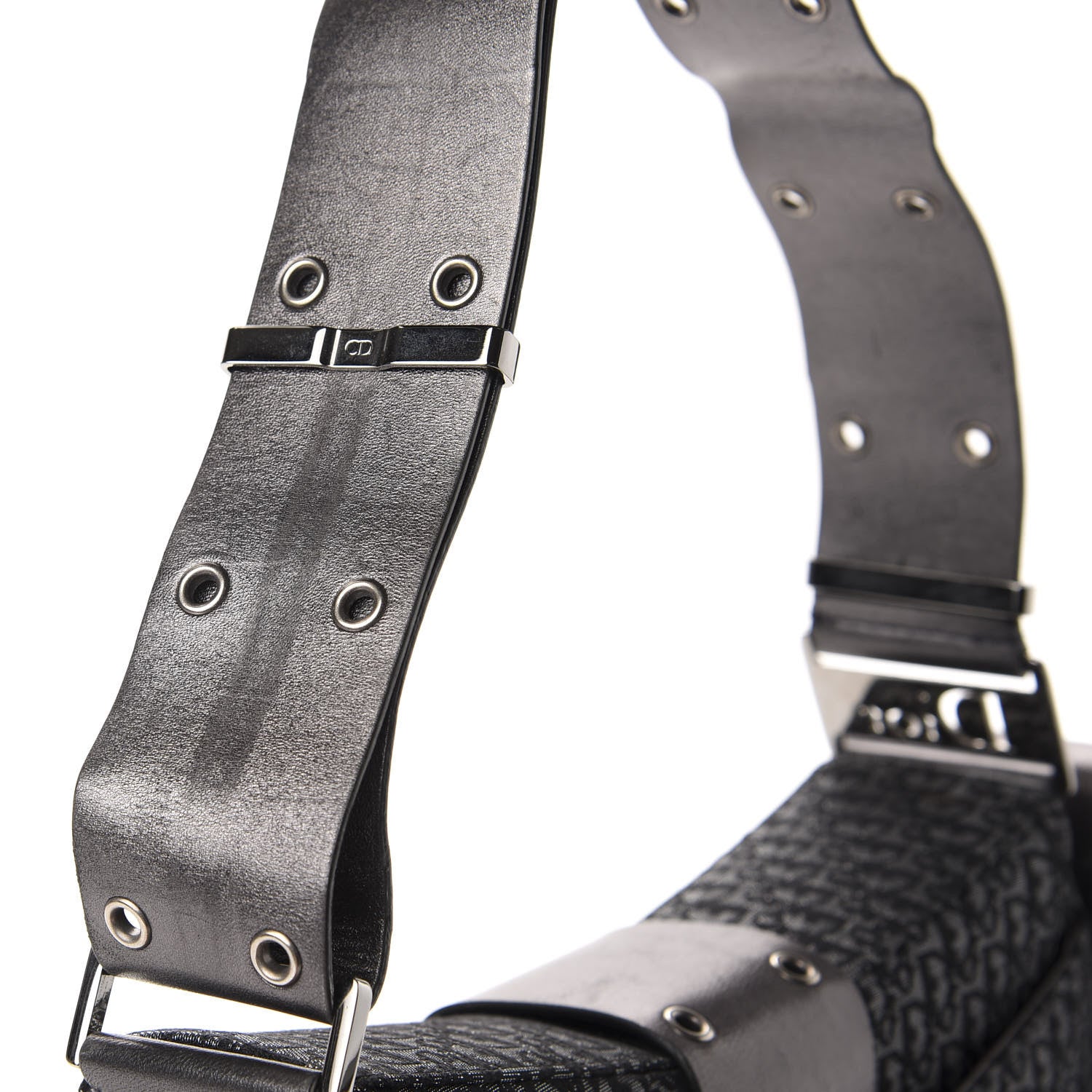 Christian Dior Metallic Monogram Street Chic Shoulder Bag Black 11 of 13