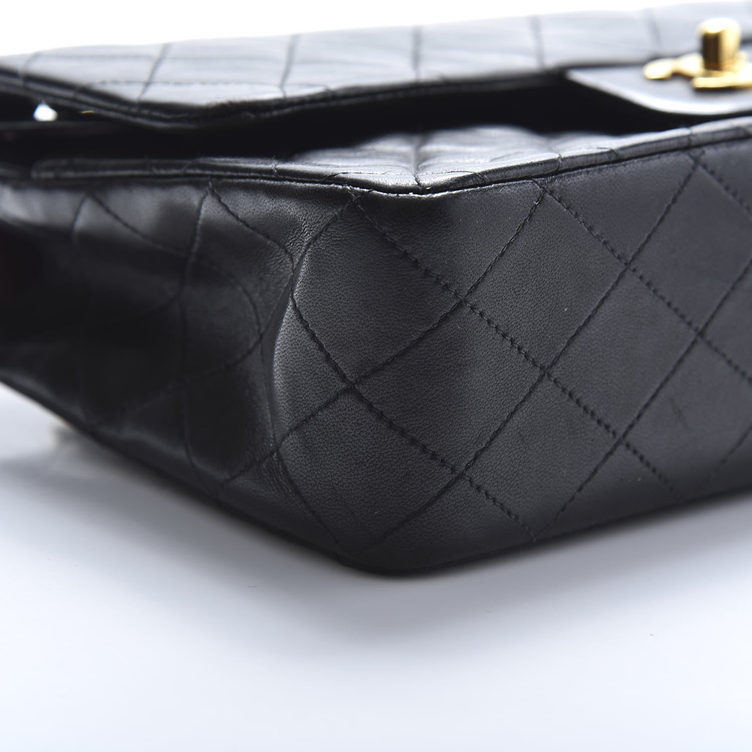 Chanel Lambskin Quilted Medium Double Flap Black 10 of 16