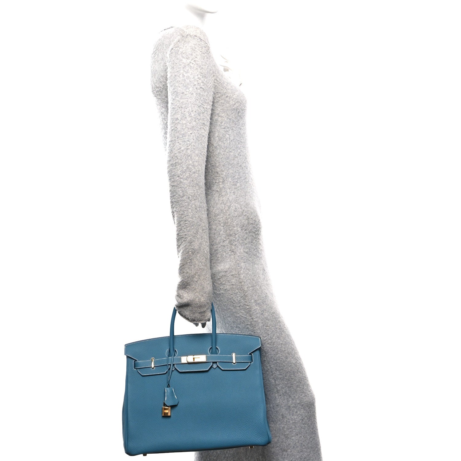 Hermes Togo BIRKIN 35 Blue Jean 2 of 13