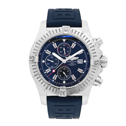 Breitling Stainless Steel Rubber 48mm Super Avenger Chronograph Automatic Watch Blue A13370 1 of 5