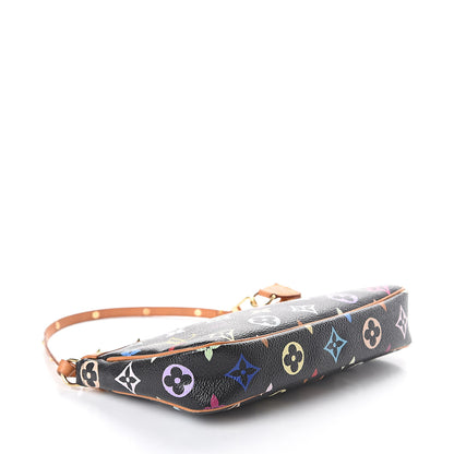 Louis Vuitton Monogram Multicolor Pochette Accessories Black 3 of 8