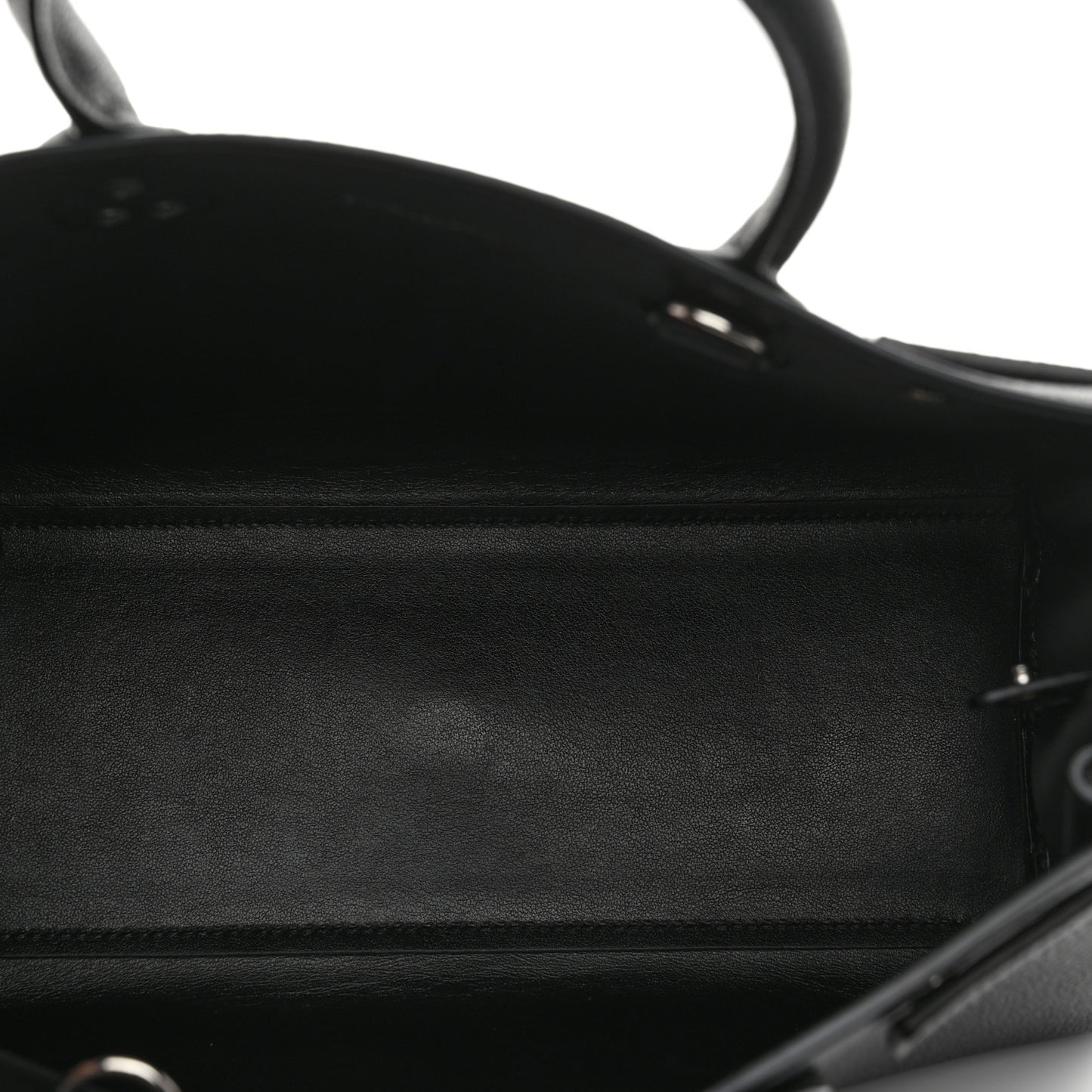 Grained Calfskin Baby Sac De Jour Black