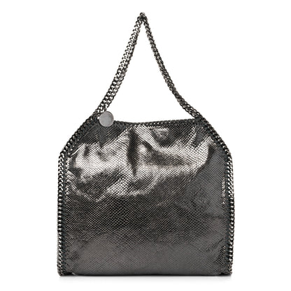 Stella McCartney Metallic Snake Print Small Falabella Tote Ruthenium 1 of 10