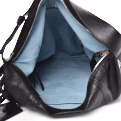 Prada Glace Calf Etiquette Hobo Black 5 of 10