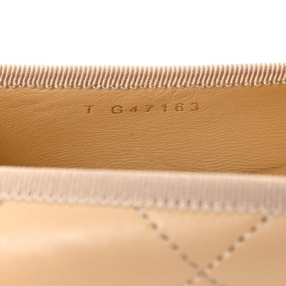 Chanel Lambskin Quilted CC Cambon Ballet Flats 39.5 Beige Black 9 of 10