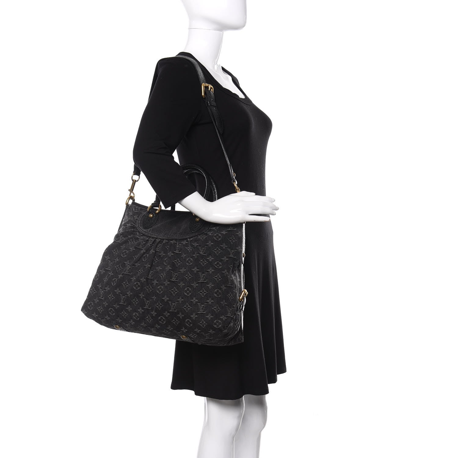 Louis Vuitton Denim Neo Cabby GM Black 2 of 13