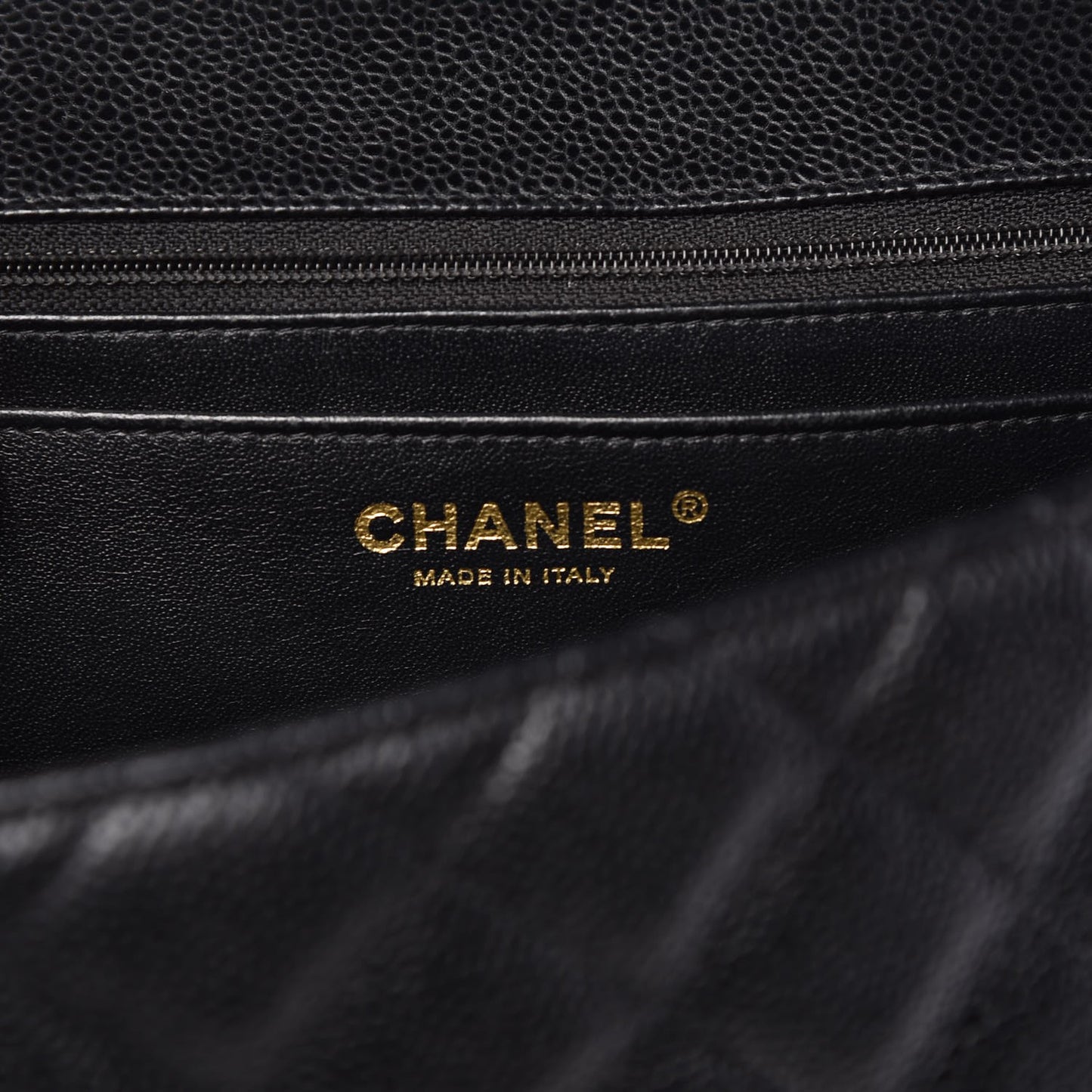 Caviar Quilted Jumbo Single Flap Black