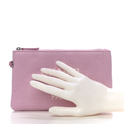 Chanel Mixed Fibers Small Deauville Pouch Pink 2 of 8