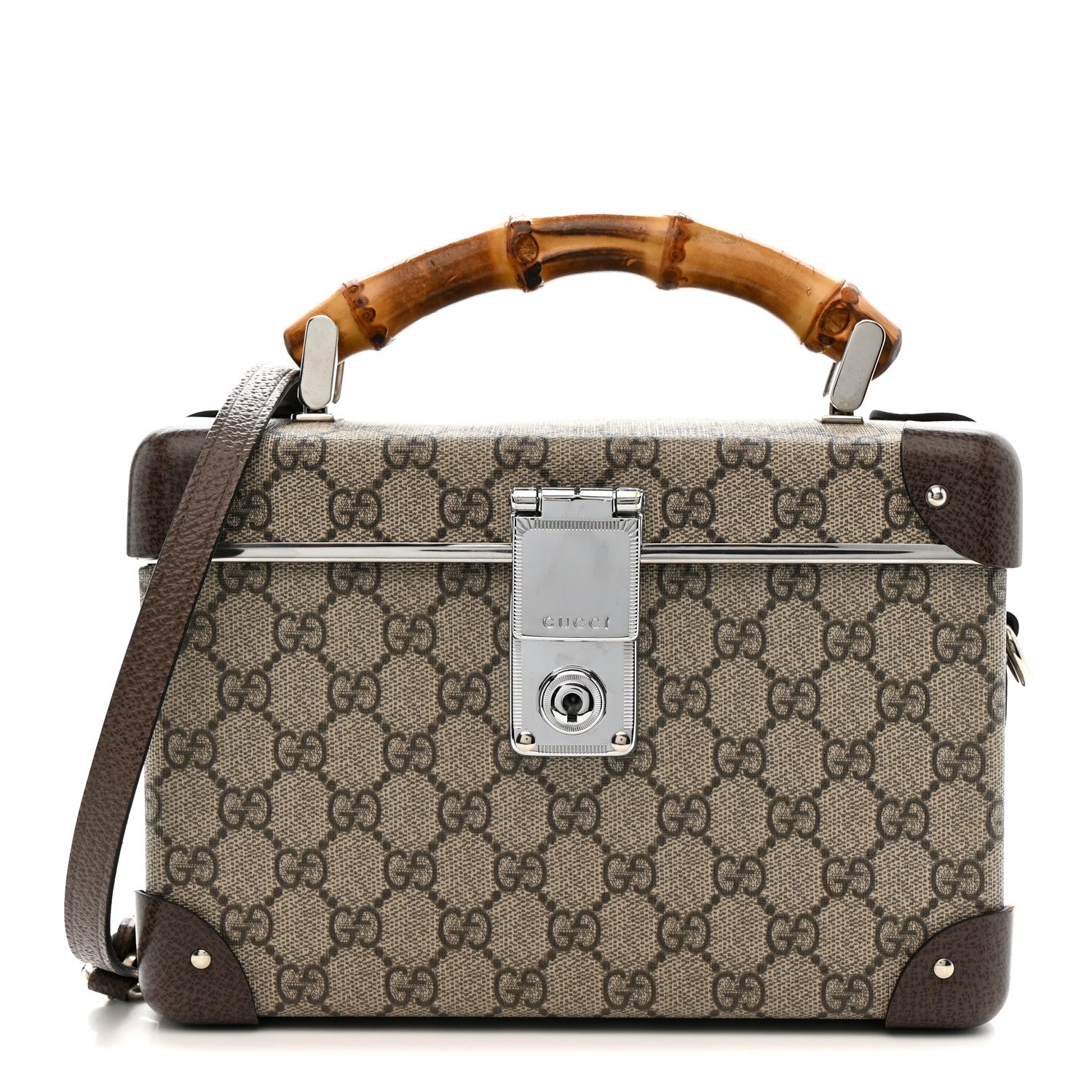 Gucci GG Supreme Monogram Globe-Trotter Beauty Case Brown 1 of 13