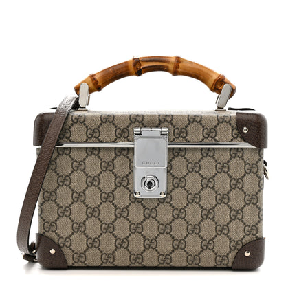 Gucci GG Supreme Monogram Globe-Trotter Beauty Case Brown 1 of 13