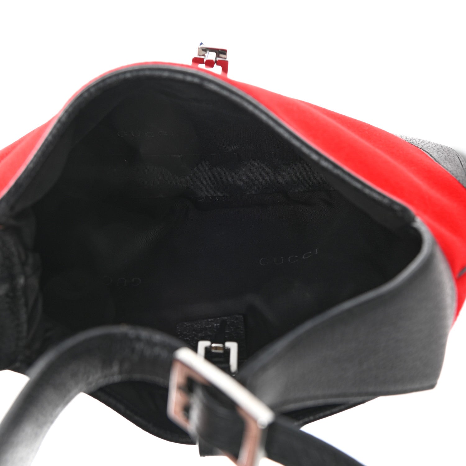 Gucci Suede Small Jackie O Hobo Red 5 of 10