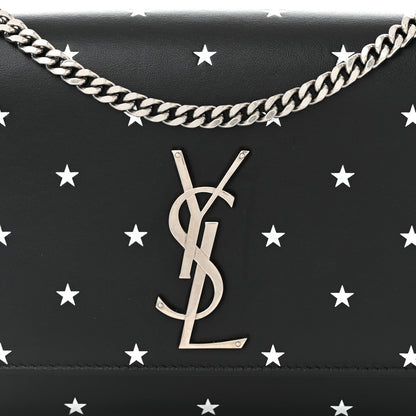 Saint Laurent Calfskin Star Print Medium Monogram Kate Satchel Black 8 of 10