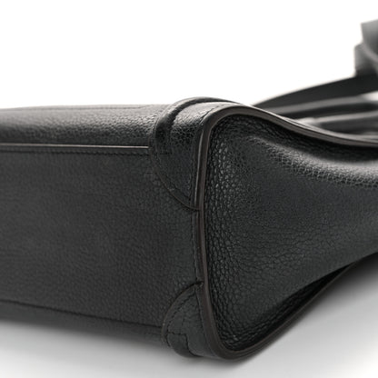 Celine Drummed Calfskin Nano Luggage Black 9 of 11