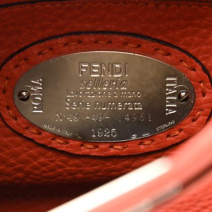 Fendi Cuoio Romano Selleria Mini Peekaboo Iconic Satchel Dark Orange 6 of 9