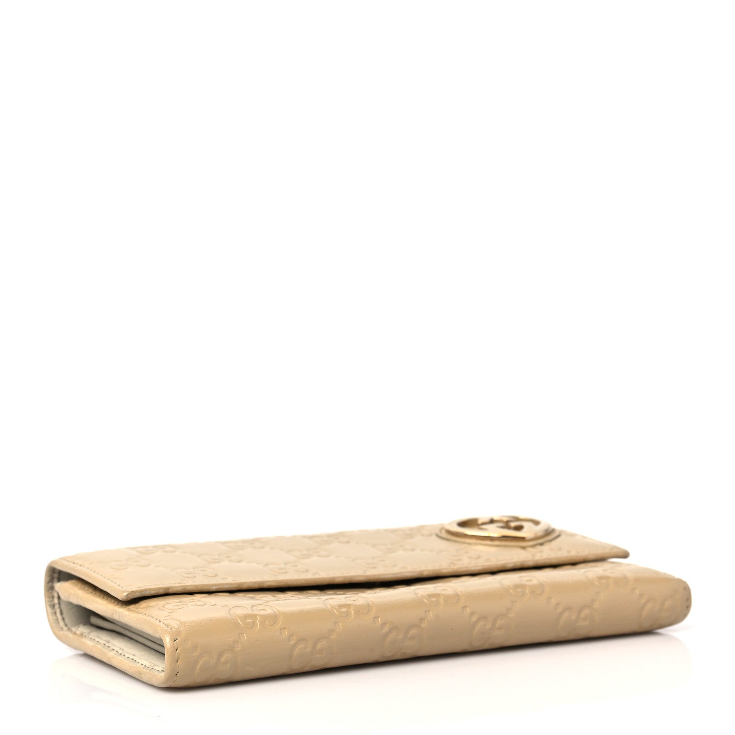 Gucci Guccissima Lovely Heart Continental Wallet Beige 4 of 9