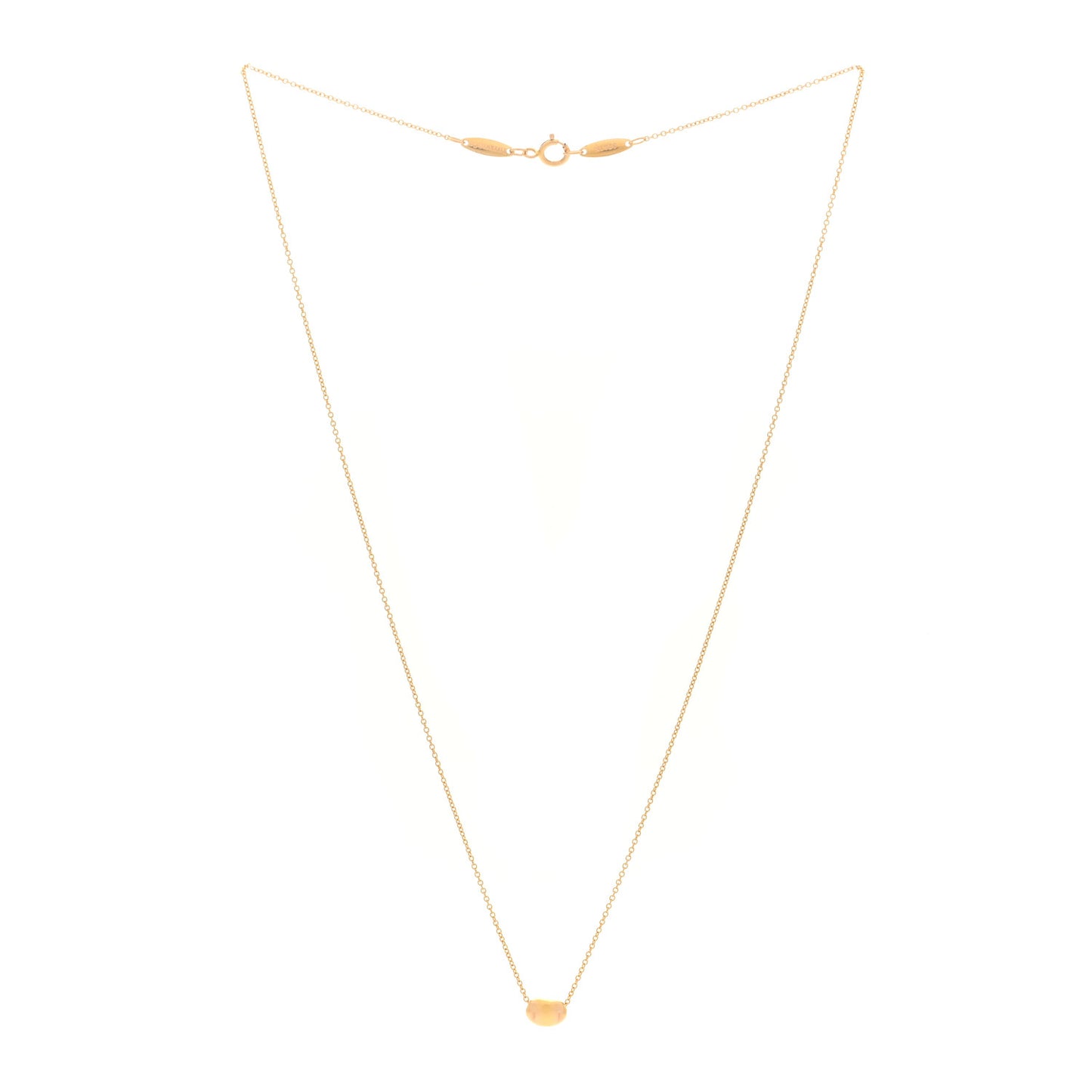 18K Yellow Gold 6.5mm Elsa Peretti Bean Pendant Necklace