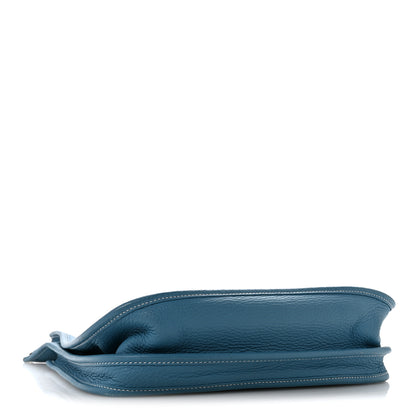 Hermes Taurillon Clemence EVELYNE III PM Blue Jean 4 of 12