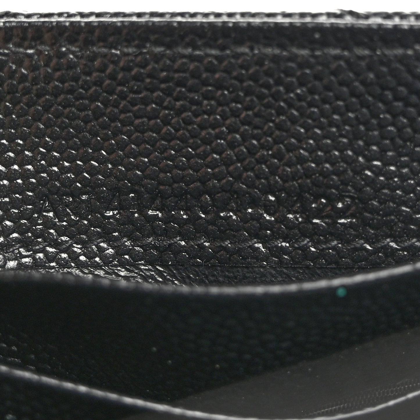 Grain De Poudre Matelasse Chevron Small Monogram Envelope Wallet Black
