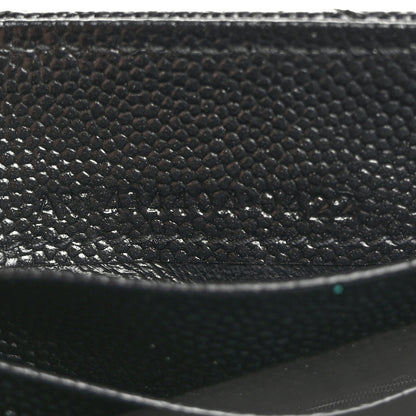 Saint Laurent Grain De Poudre Matelasse Chevron Small Monogram Envelope Wallet Black 7 of 7