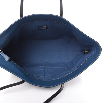 Fendi Vitello Elite Cuoio Monster Buggies Medium Roll Tote Black Multicolor Blue Cobalto 5 of 11