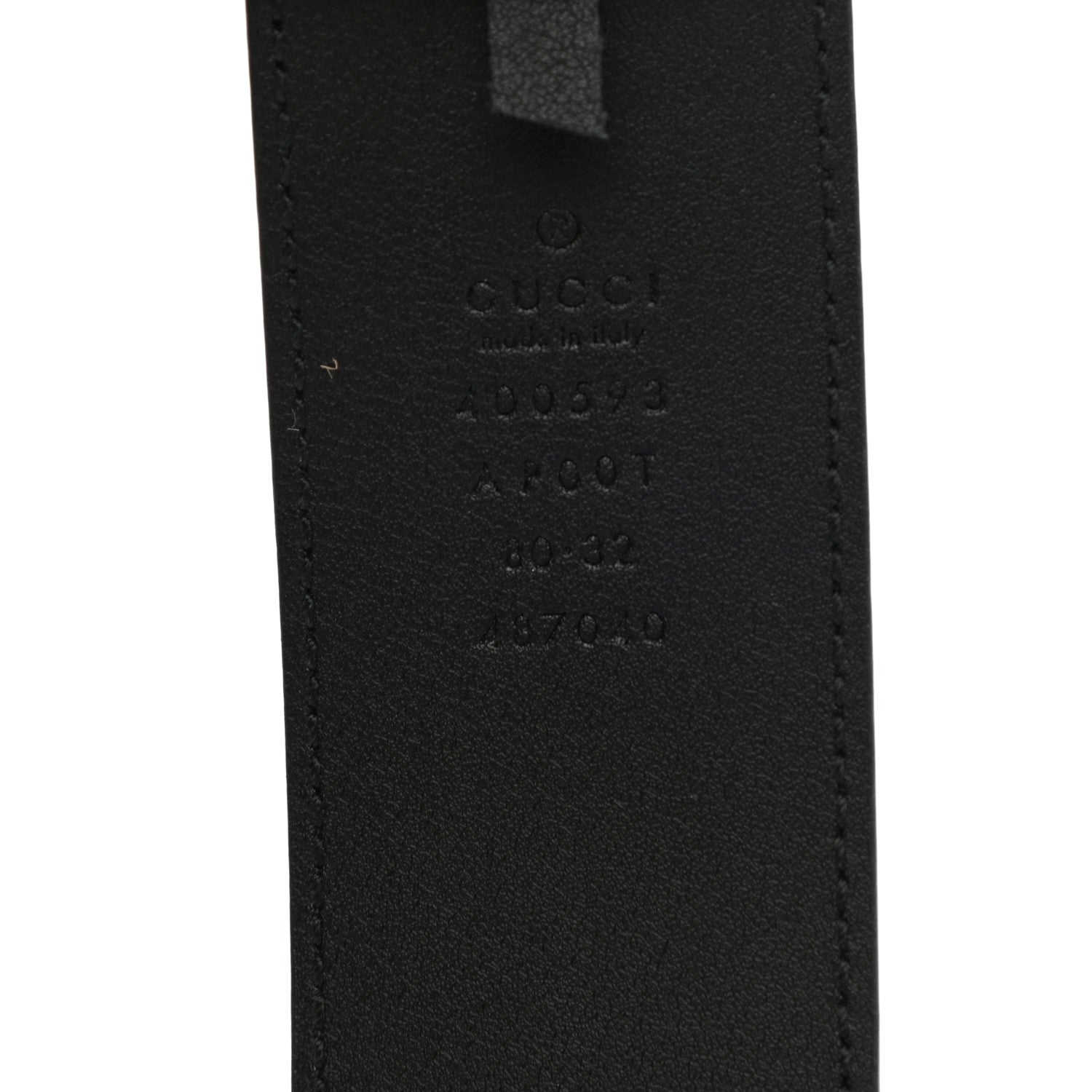 Gucci Calfskin Double G 40mm Belt 80 32 Black 3 of 8
