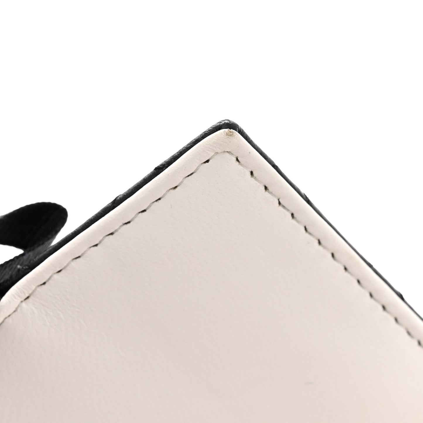 Lambskin Quilted Book Card Holder on Chain Black