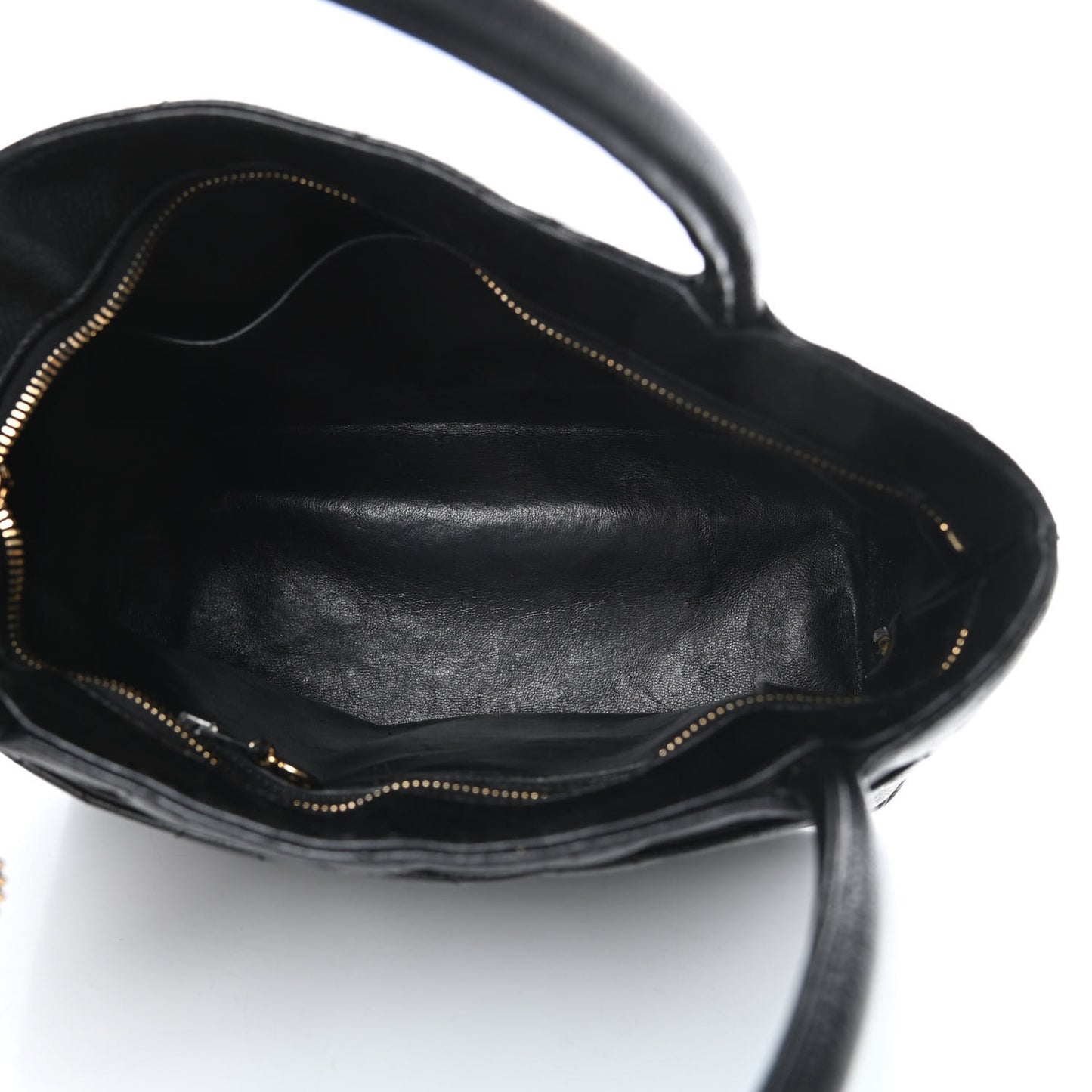 Caviar Quilted Medallion Tote Black