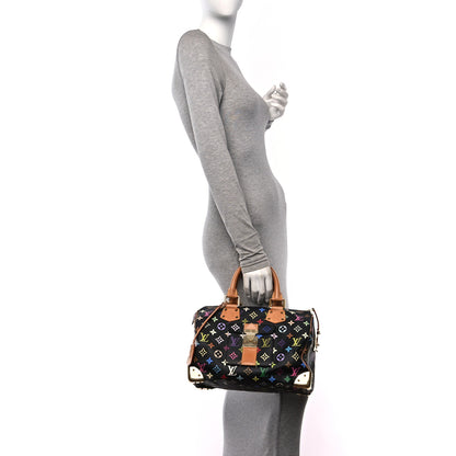 Louis Vuitton Monogram Multicolor Speedy 30 Black 3 of 9