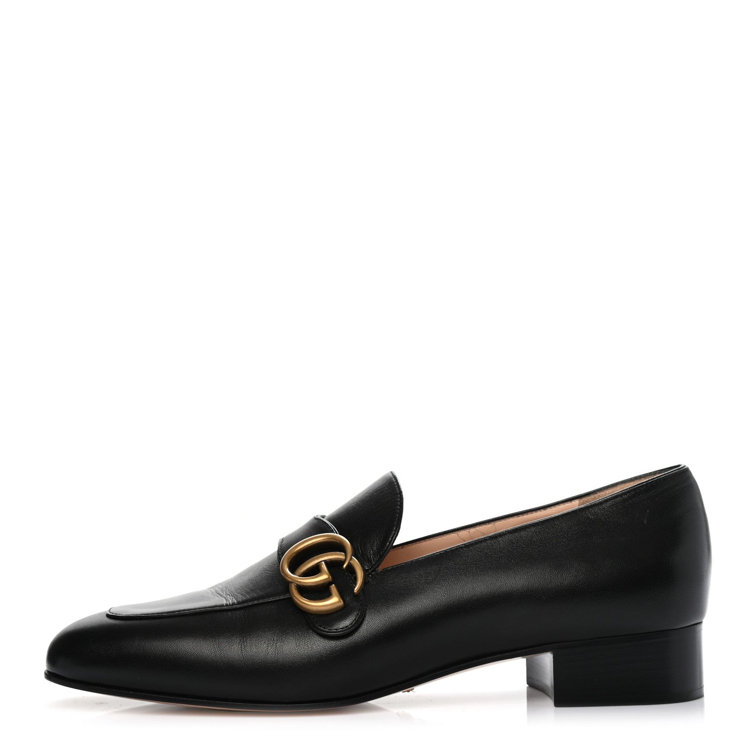 Gucci Malaga Kid Womens GG Marmont Loafers 41 Black 1 of 9