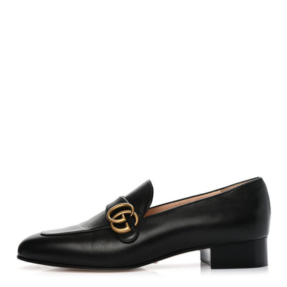 Gucci Malaga Kid Womens GG Marmont Loafers 41 Black 1 of 9