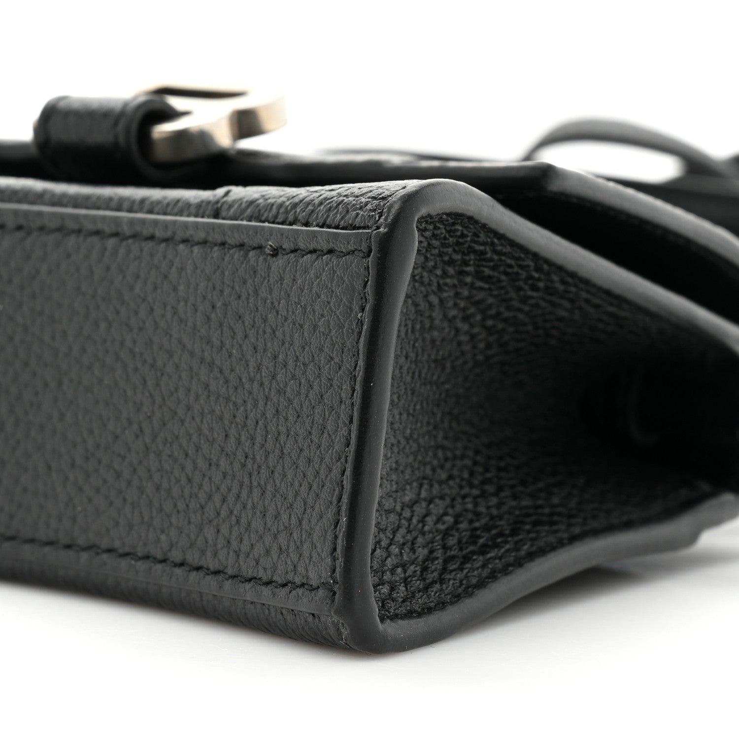 Balenciaga Grained Calfskin Hourglass Top Handle Bag Mini Black 8 of 11