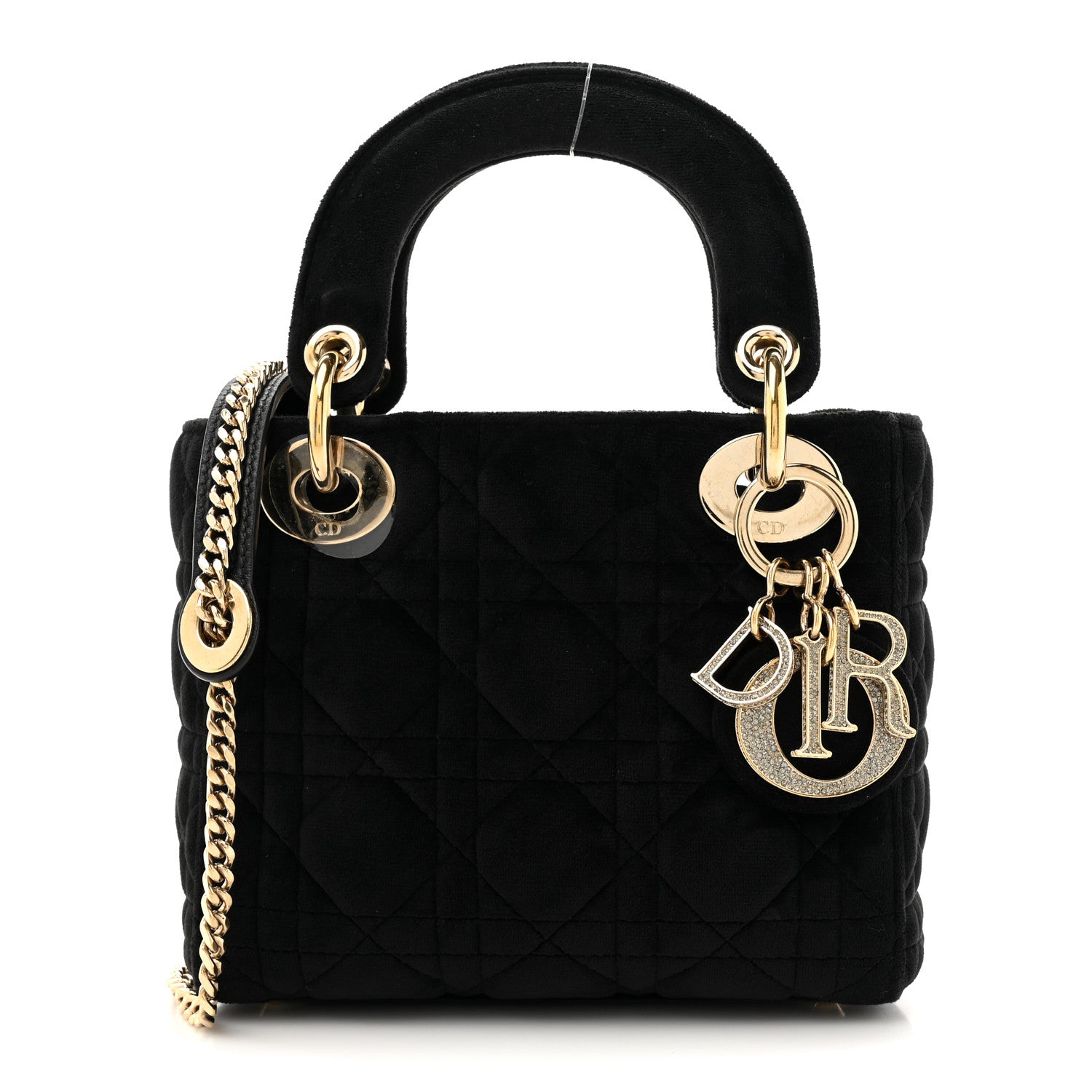 Christian Dior Velvet Mini Lady Dior Black 1 of 10