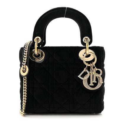 Christian Dior Velvet Mini Lady Dior Black 1 of 10