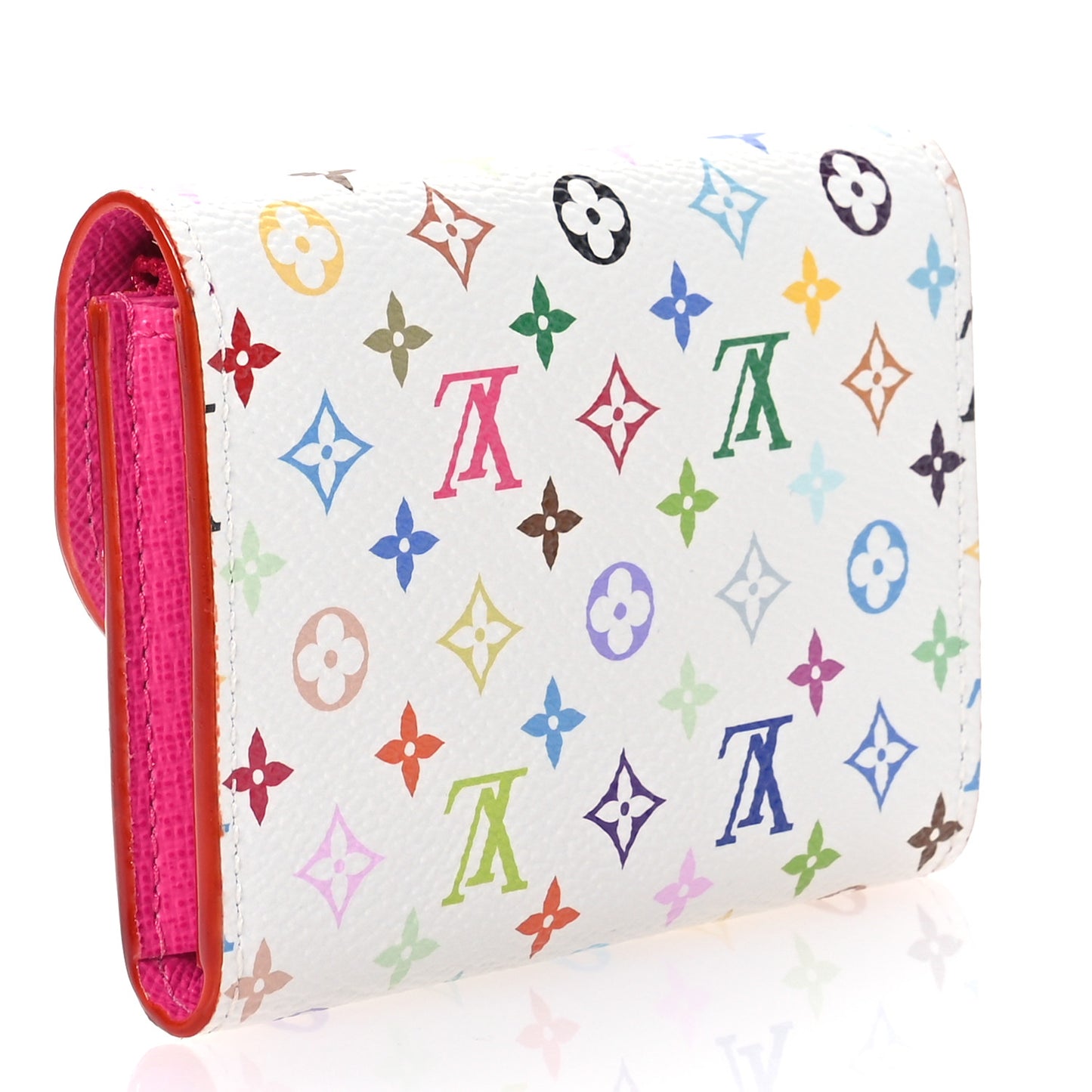 LV X TM Monogram Multicolor Rosalie Coin Purse White Kawaii Pink