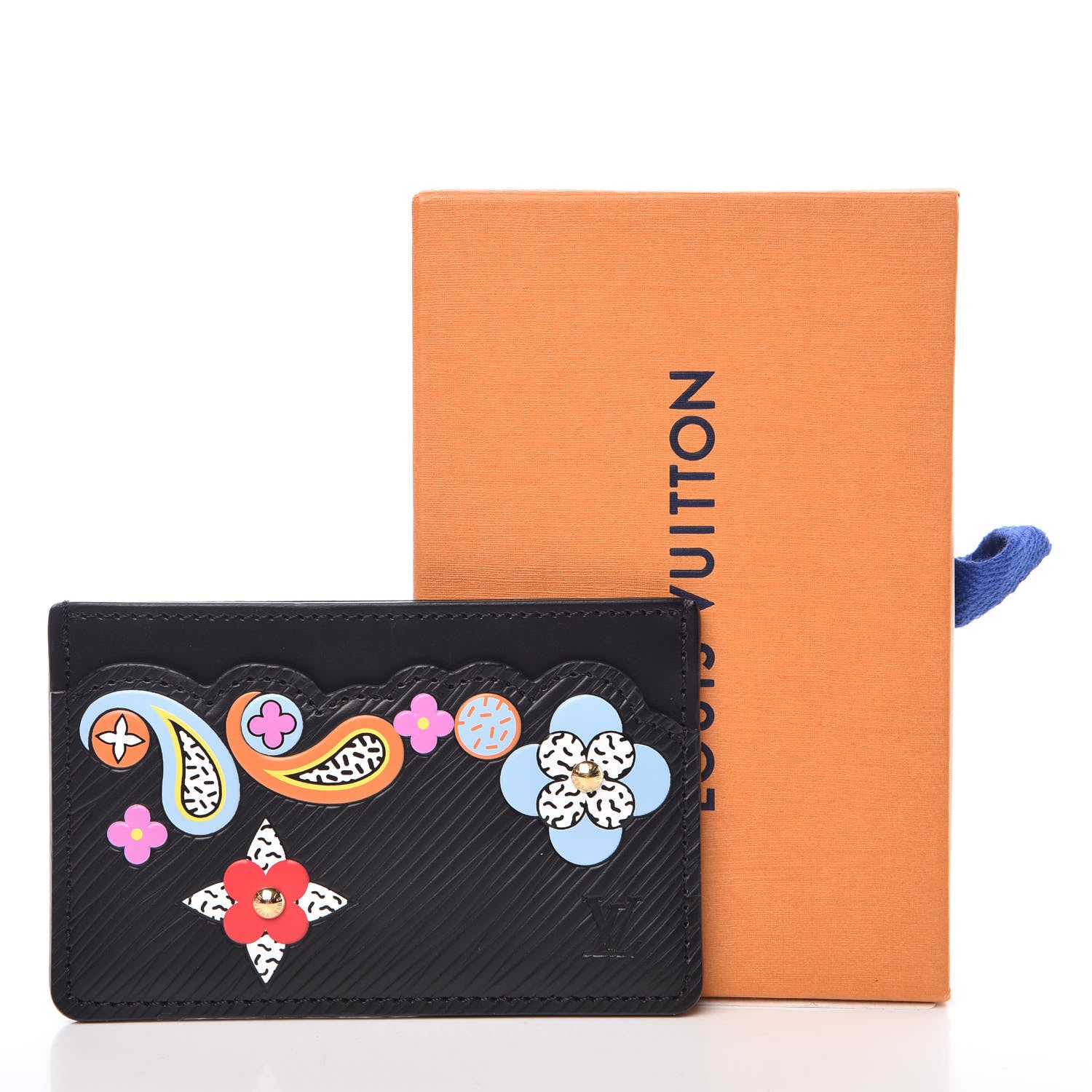 Louis Vuitton Epi Flower Remix Card Holder Black 7 of 7