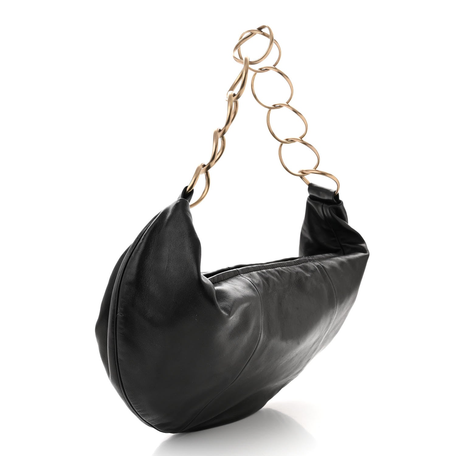 Chanel Lambskin Small Chain Hobo Black 3 of 10