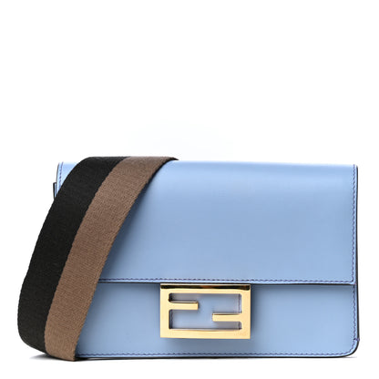 Fendi Vitello King Mini Flat Baguette Azzurro Sky 1 of 4