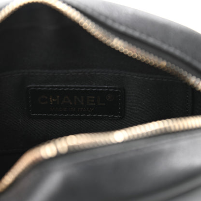 Chanel Goatskin Quilted Small Casual Trip Camera Case Black 6 of 11