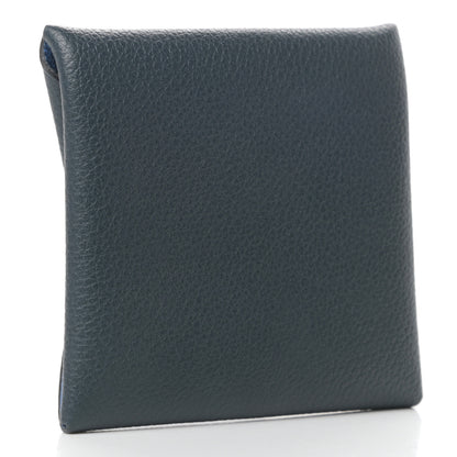 Hermes Evercolor Verso Bastia Coin Purse Bleu Ocean Bleu Paradis 3 of 6