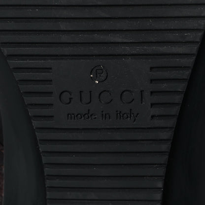 Gucci Diamante Calfskin Mens Driver Loafers 9 Brown 6 of 12