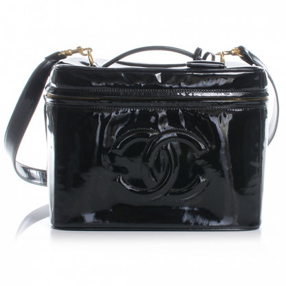Chanel Patent Large Cosmetic Train Case Black 1 of 6