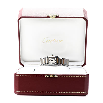 Cartier Stainless Steel 18K Yellow Gold 20mm Tank Francaise Quartz Watch 6 of 6