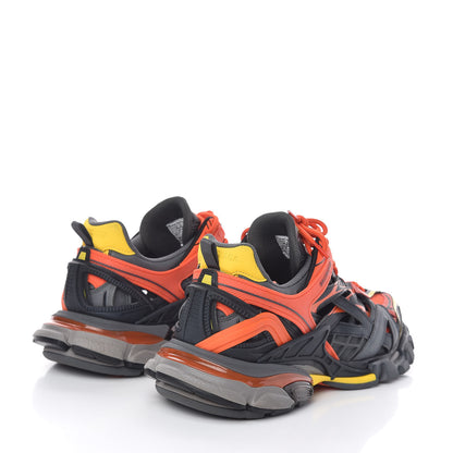 Balenciaga Rubber Mesh Bi-Color Mens Track.2 Open Sneakers 43 Orange Black 4 of 9