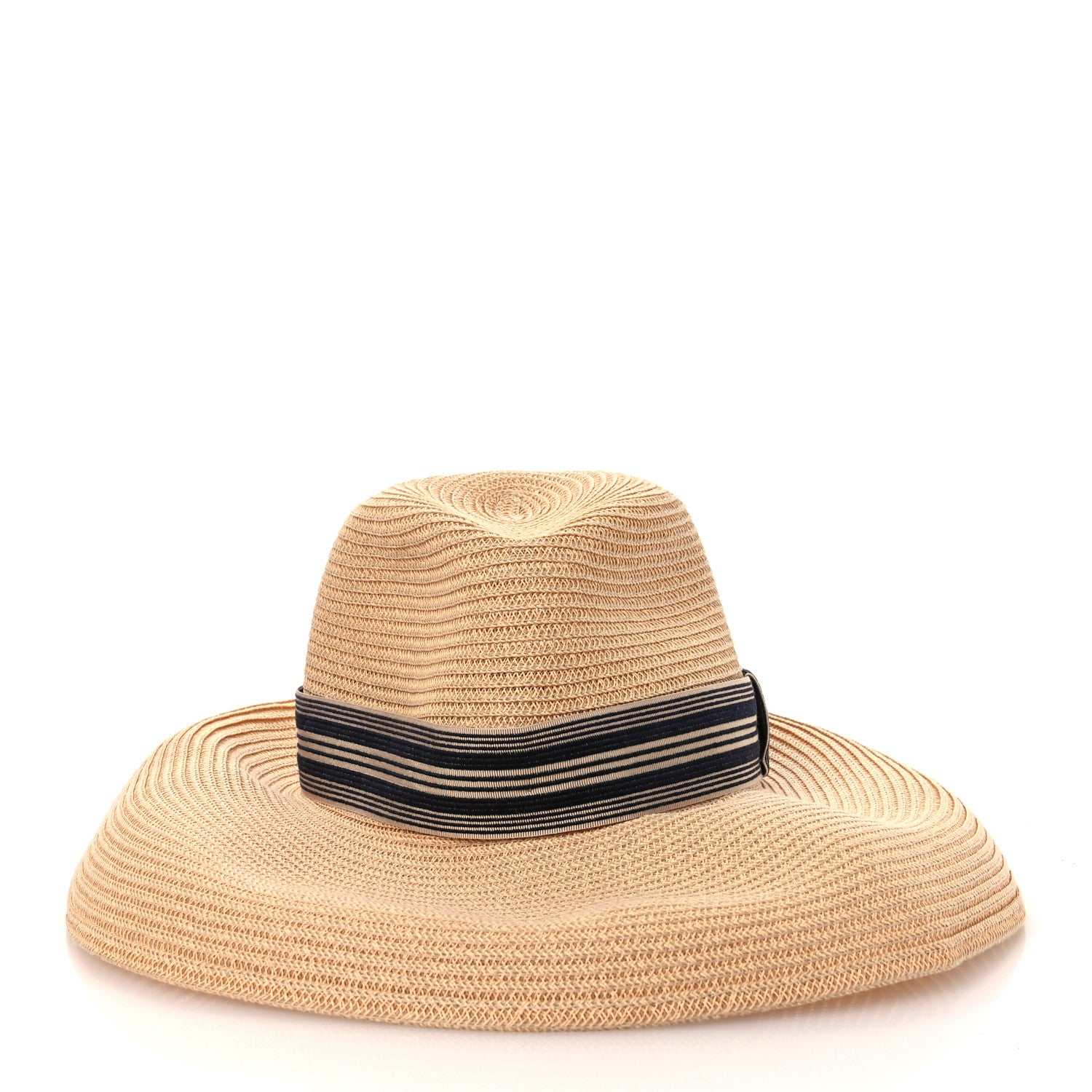 Christian Dior Straw Brim Hat 57 Natural 3 of 8